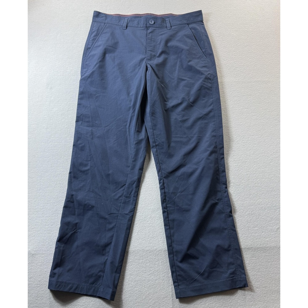 Eddie Bauer‎ Cargo Pants Mens 34x30 Blue Straight Leg Travel Casual Zip Pocket